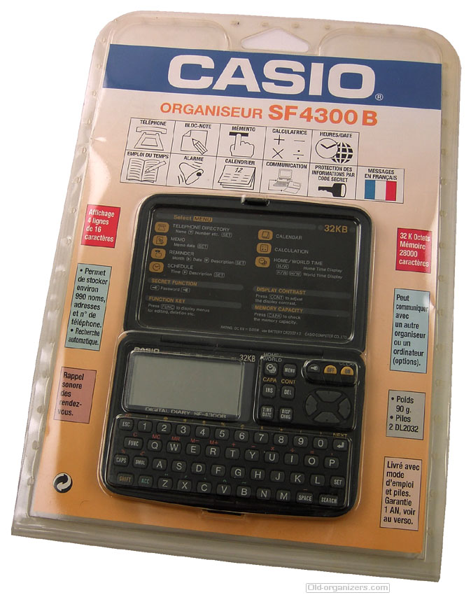 Casio 32KB Digital Diary SF-4300 Calculator Electronic Organizer Tested