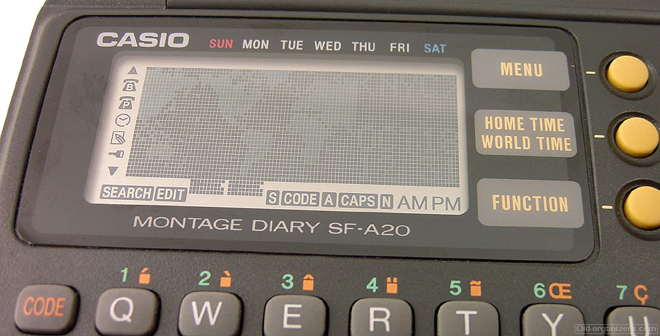 Old Organizers Collection Casio SF A20 Old Organizers Collection Casio SF A20