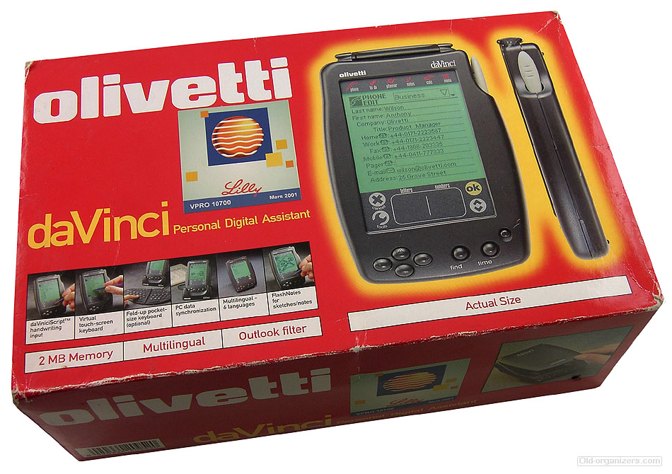 PDA PALM DAVINCI DV1 OLIVETTI AGENDA ELECTRONICA EN SU BLISTER SIN ABRIR.  ANTIGUA PDA DAVINCI DV1 PALM SIZE AGENDA ELECTRONICA en su…