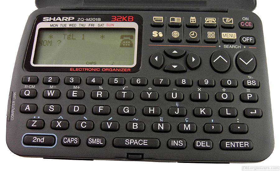 SHARP ZQ-2200 ELECTRONIC ORGANIZER 32KB CALCULATOR